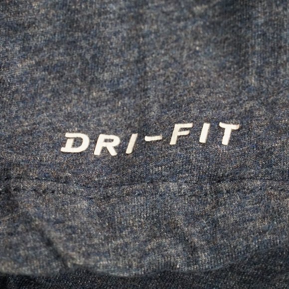 Nike Dry Tee Dri-FIT Cotton Crew Solid Dark Blue Small - Picture 4 of 5